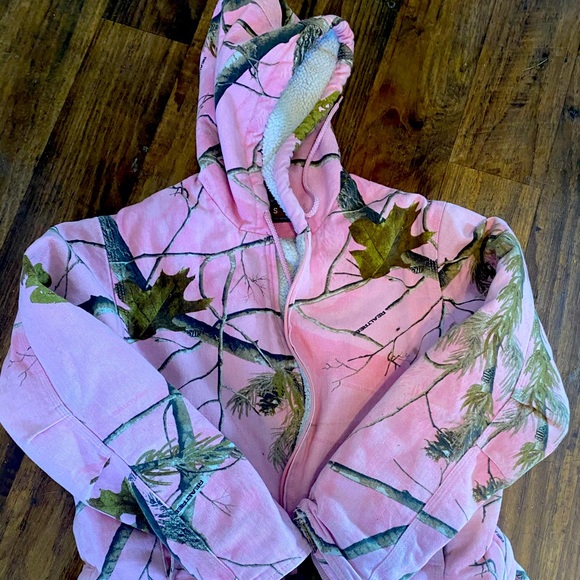 pink camo winter jacket